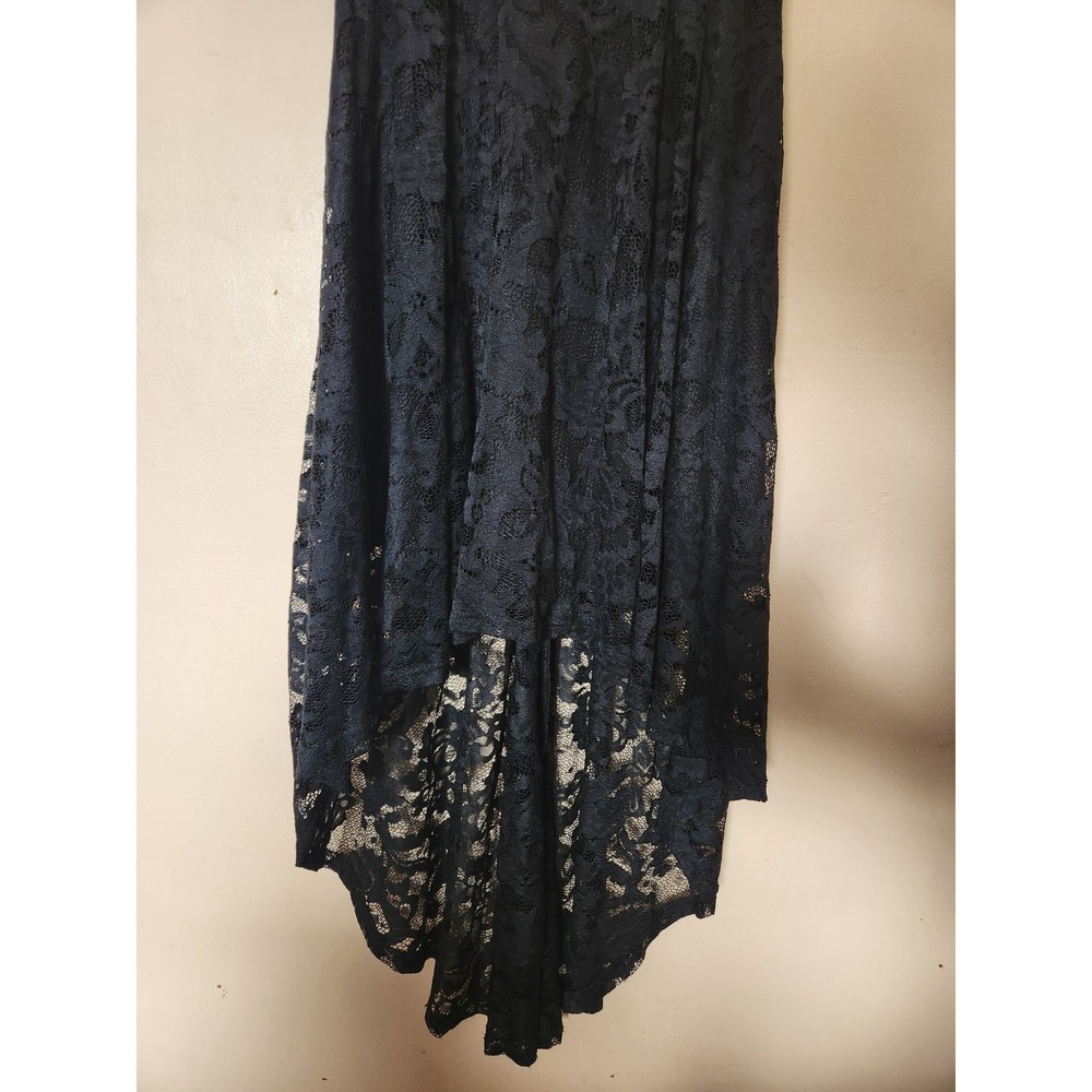 MUADRESS Womens Black Lace High Low Cocktail Dress Sleeveless Size S - Picture 3 of 11